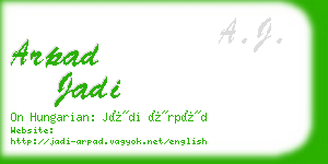 arpad jadi business card